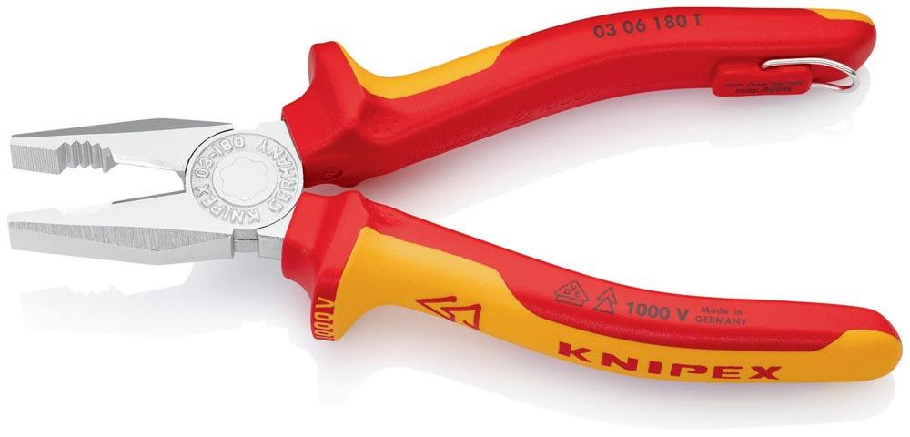 Kombizange Länge 180 mm Mehrkomponenten-Hüllen verchromt VDE mit Befestigungsöse Kombizange Länge 180 mm Mehrkomponenten-Hüllen verchromt VDE mit Befestigungsöse