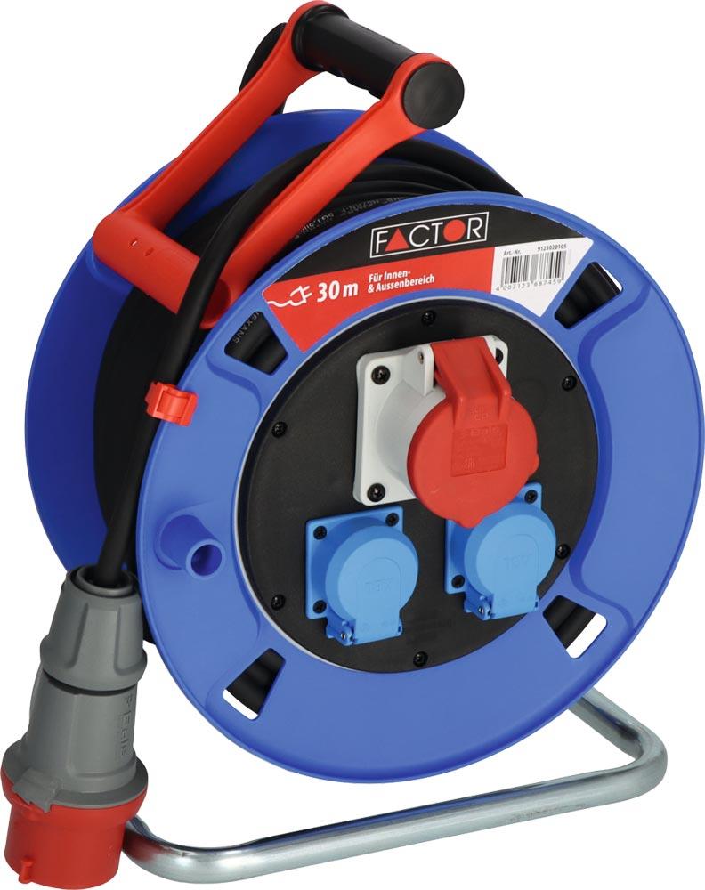 Drehstromkabeltrommel 30 m H07RN-F 5 x 1,5 mm 290 mm IP44