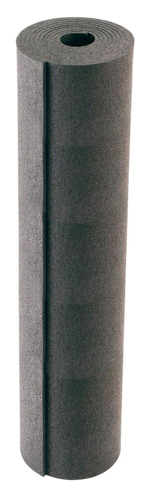 Anti-Rutsch-Matte aus Gummi, schwarz, Gleitreibbeiwert 0,6, Stärke 10 mm, Rollenware, Rollenlänge 6000 mm, Rollenbreite 1250 mm