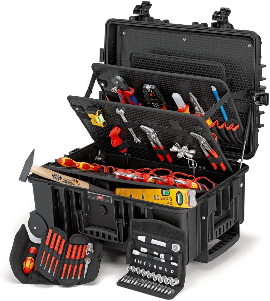 Werkzeugkoffer Robust45 Move 63-teilig Koffer aus schlagfestem Polypropylen für Elektriker