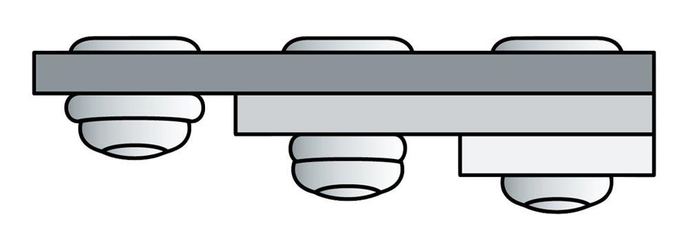 Blindniet PolyGrip® Nietschaft d x l 3,2 x 8 mm Aluminium / Stahl 1000 Stück