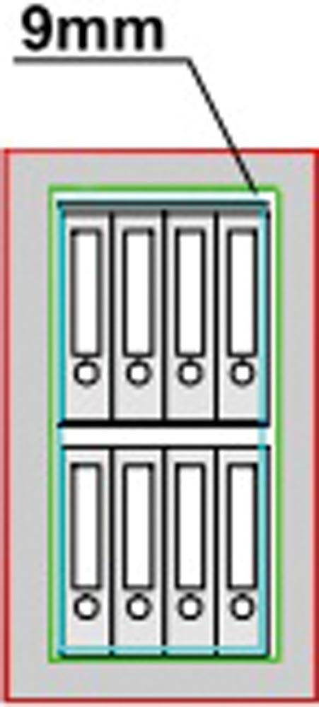 Dokumentenschrank, Sicherheitsstufe B + S2, S60P, BxTxH 463x427x775 mm, Volumen 74 l, 2 Böden, Kapazität 8 Ordner, 1-türig, RAL 7035 lichtgrau