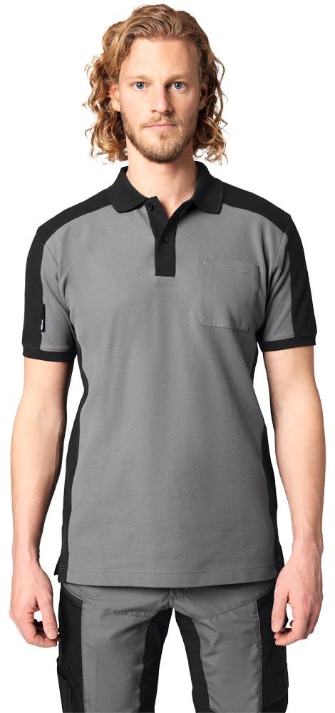 Polo-Shirt KONRAD, rot-schwarz Gr. M