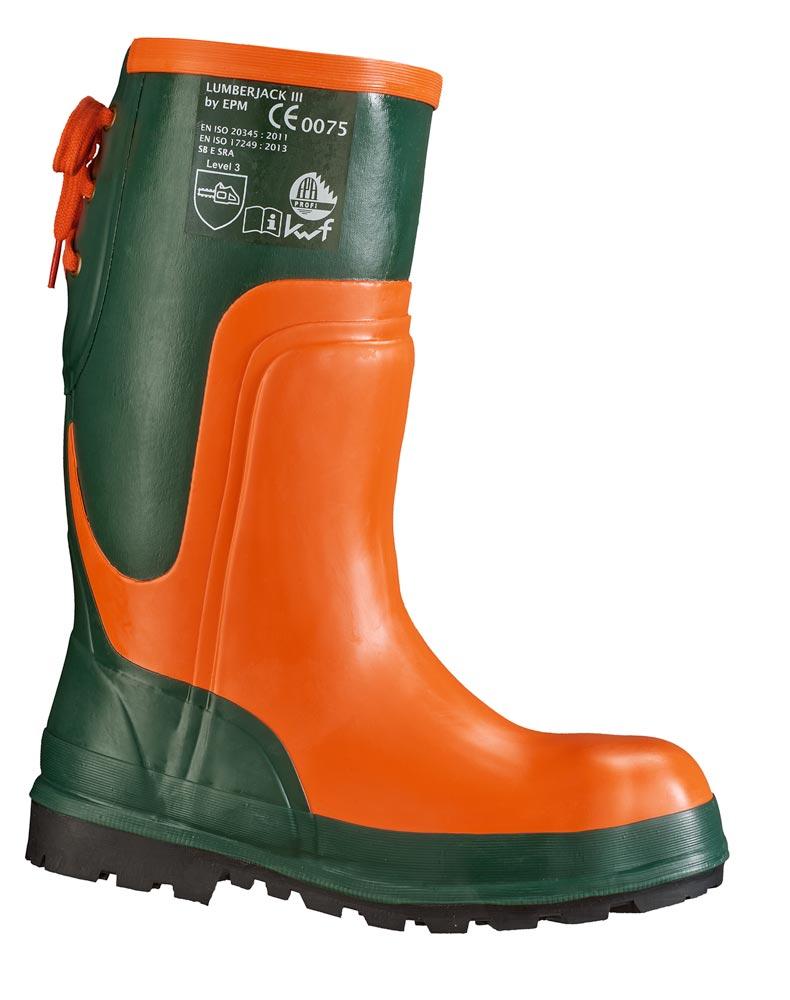 Forstsicherheitsstiefel Ulme Größe 43 oliv/orange Naturkautschuk SB E SRA EN ISO 20345
