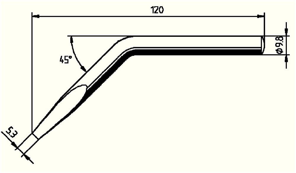 Lötspitze Serie 152 abgewinkelt Breite 5,3 mm 0152 JD/SB