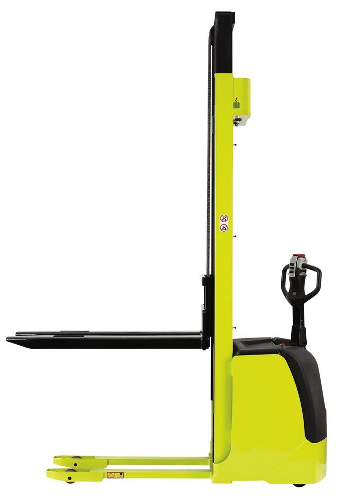 Elektrohydraulischer Stapler, mit Fahrantrieb, Traglast 1200 kg, Hubhöhe 2500 mm, OHNE Batterien und Ladegerät