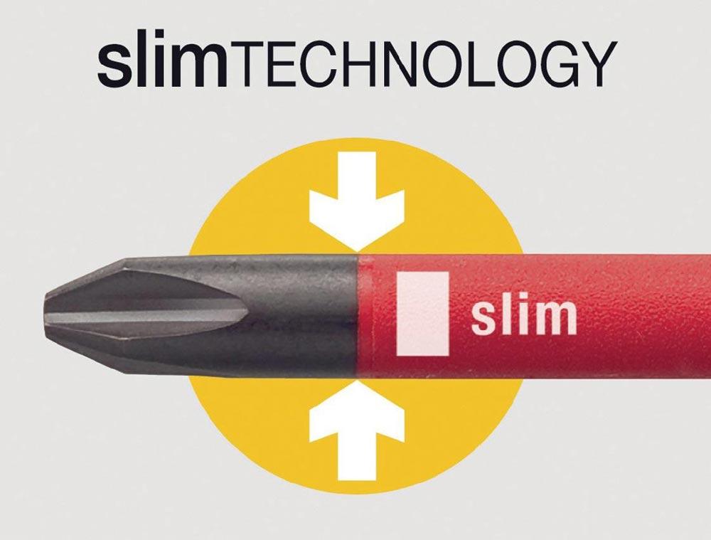 Schraubendreher 3201 slimFix Schneidenbreite 3,5 mm Klingenlänge 100 mm VDE isoliert