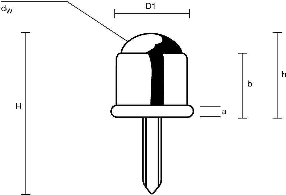 Kugelrolle mit Gewindestift, Kugeldurchm. 24 mm, Traglast 18 kg, Stahlkugel, Gehäuse verzinkt, MINDESTABNAHME 10 Stück