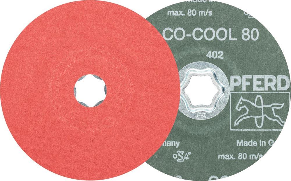 Fiberscheibe COMBICLICK CO-COOL Ø 125 mm Körnung 36 INOX / Aluminium Keramikkorn