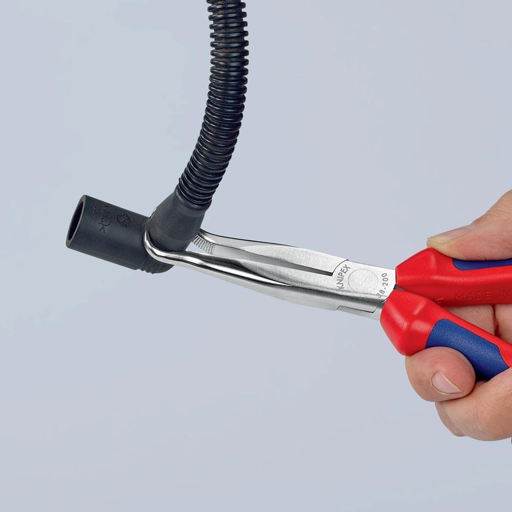 Mechanikerzange Länge 200 mm Form 9 45 gewinkelt Mehrkomponenten-Hüllen verchromt Mechanikerzange Länge 200 mm Form 9 45 gewinkelt Mehrkomponenten-Hüllen verchromt