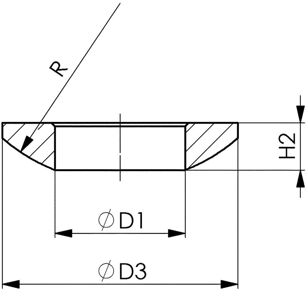 Kugelscheibe DIN 6319C für Schrauben M16 Bohrungs-Ø 17 mm