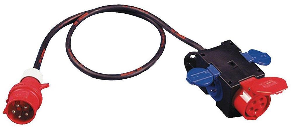 Kompaktverteiler CEE-16 A, 5-polig 1xCEE 16 A, 2x230V 5 x 2,5 mm Kompaktverteiler CEE-16 A, 5-polig 1xCEE 16 A, 2x230V 5 x 2,5 mm