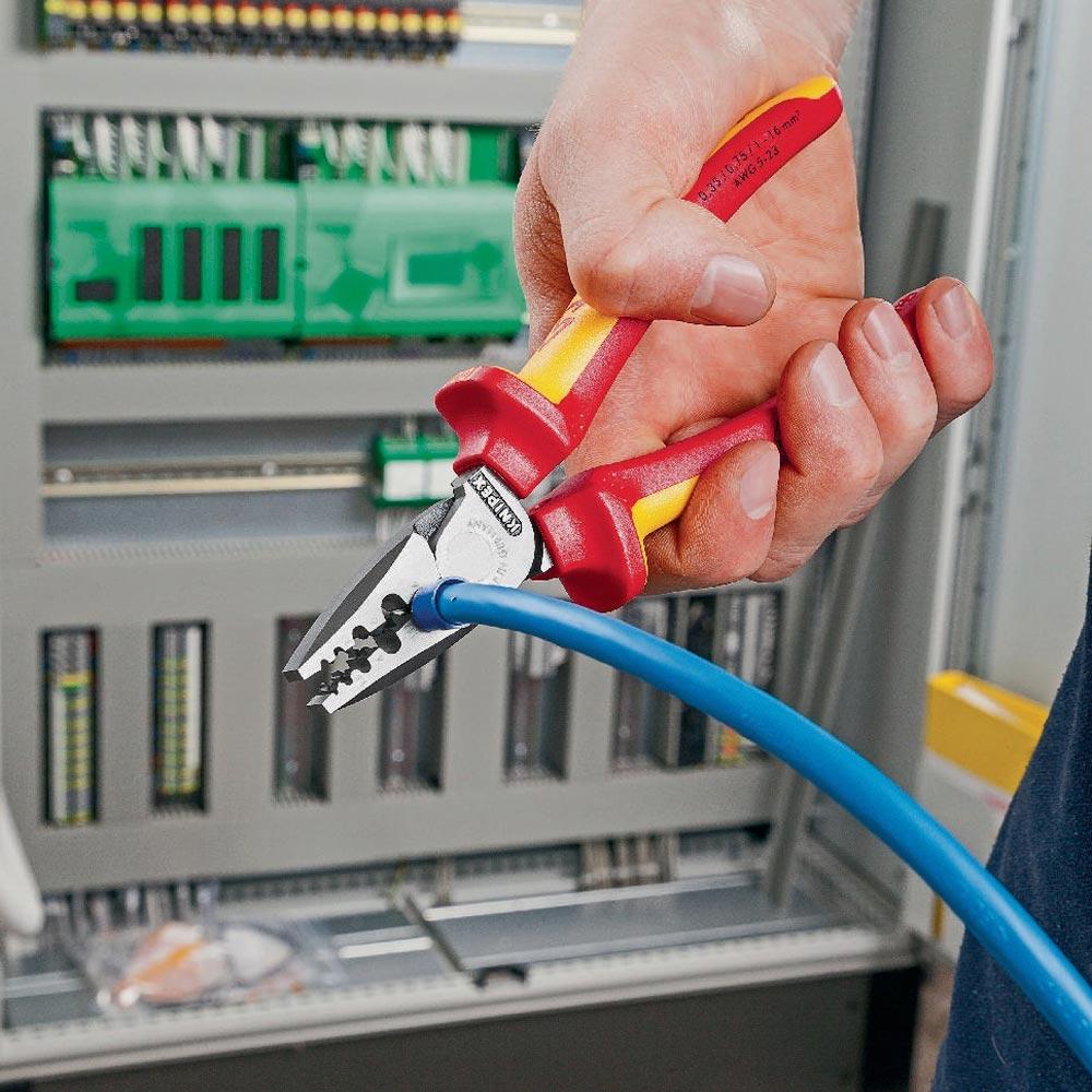 Aderendhülsenzange Gesamtlänge 180 mm 0,25 - 16,0 (AWG 23 - 5) mm poliert Mehrkomponenten-Hüllen VDE