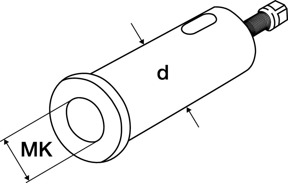 Morsekonushülse für Stahlhalterkopf B passend für Wechselhalter MK4 Außen-Ø 40 mm