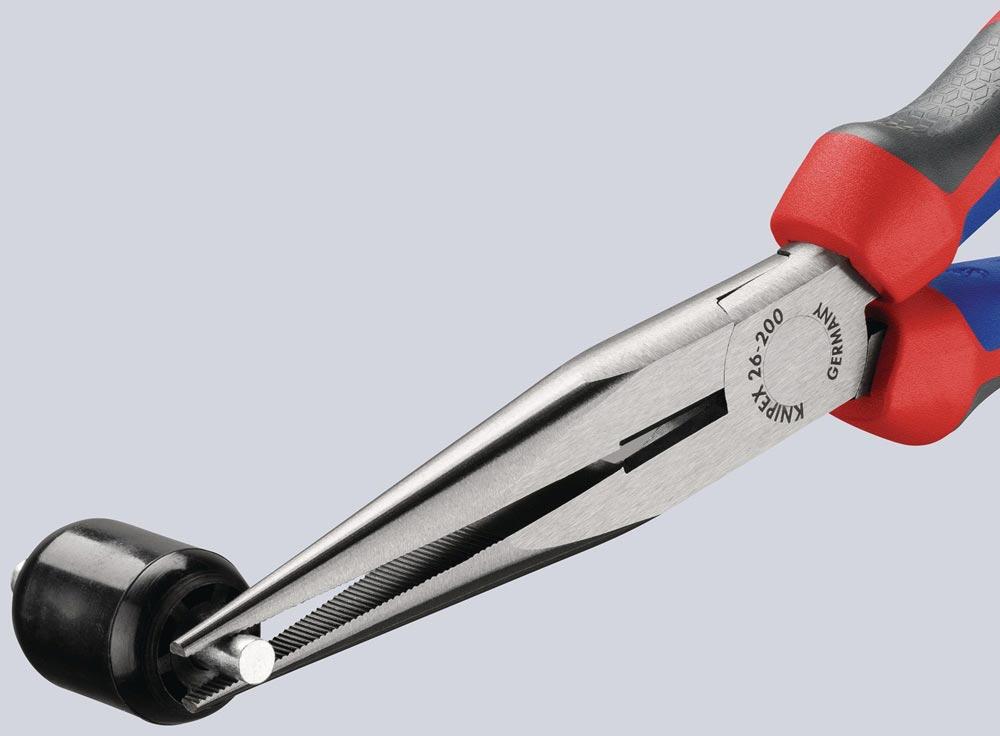 Flachrundzange Länge 200 mm poliert gerade Comfort-Griffe