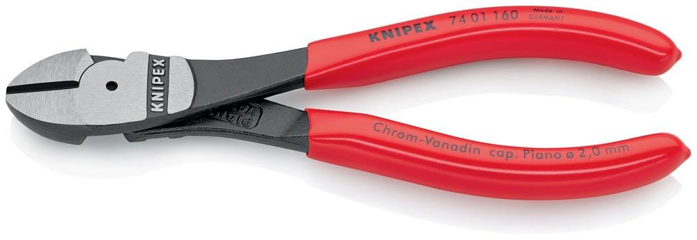 Kraftseitenschneider Länge 160 mm poliert Form 0 Kunststoffüberzug