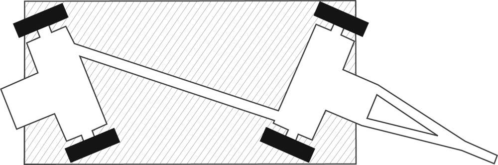Industrieanhänger, 2-Achs-Drehschemellenkung, Ladefläche LxB 2500x1250 mm, Traglast 3000 kg, Vollgummibereifung