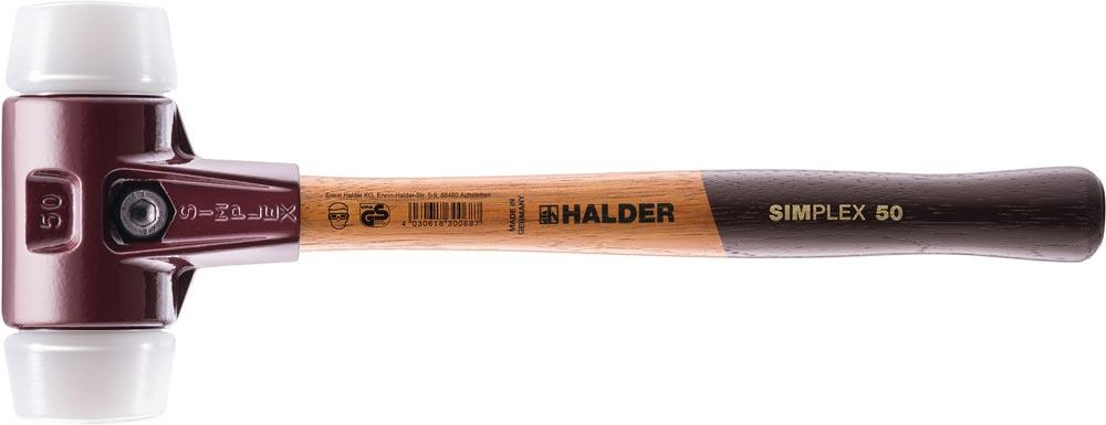 Schonhammer SIMPLEX Länge 330 mm Kopf-Ø 40 mm mittelhart Holz Superplastik weiß