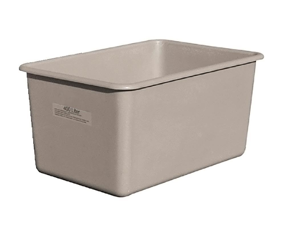GFK-Rechteckbehälter, mit Staplertaschen, Volumen 2200 l, LxBxH oben auß/inn 2110/1970x1480/1340x930/920 mm, Farbe grün GFK-Rechteckbehälter, mit Staplertaschen, Volumen 2200 l, LxBxH oben auß/inn 2110/1970x1480/1340x930/920 mm, Farbe grün