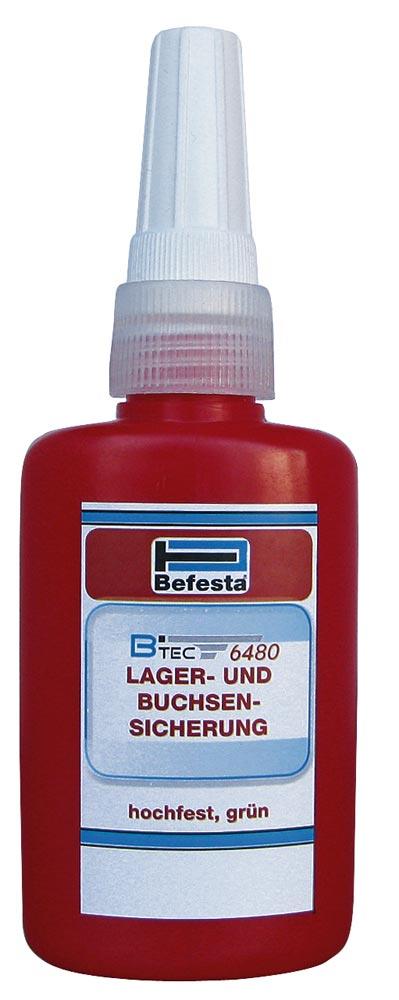 Lager- und Buchsensicherung Btec 6480, 50 ml-Flasche, hochfest, grün