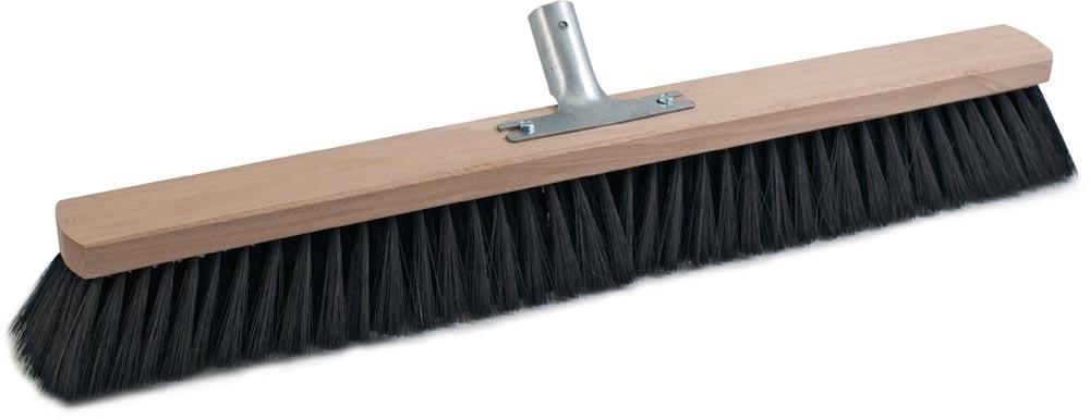 Saalbesen Qualitätsmischung Länge 1000 mm mit Metallstielhalter Flachholz