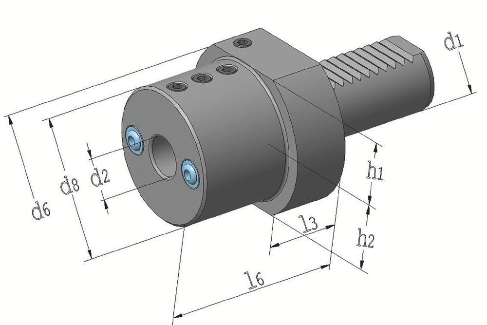 Werkzeughalter E2 DIN 69880 Spann-Ø 12 mm VDI30 passend zu Bohrstangen