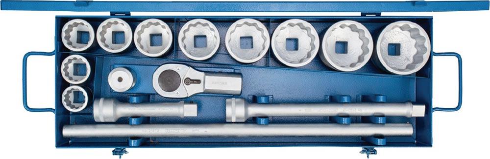 Steckschlüsselsatz D 21 EMU-10 15-teilig 1  Schlüsselweiten 36-80 mm Anzahl Zähne 32 12-Kant