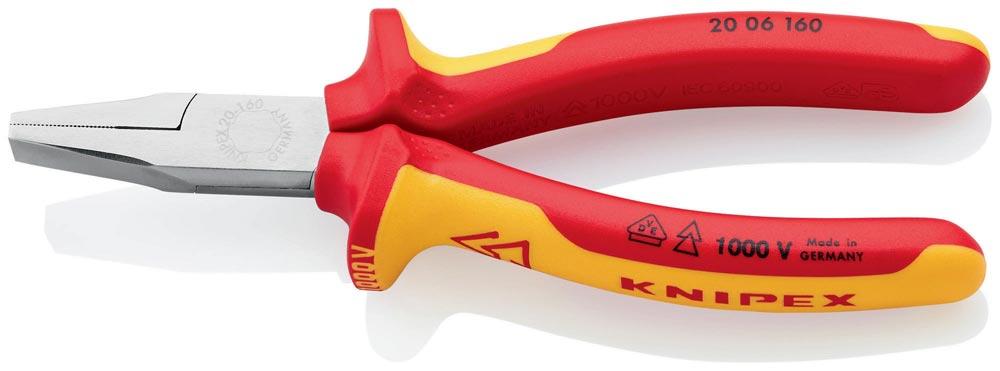 Flachzange Gesamtlänge 160 mm verchromt Mehrkomponenten-Hüllen