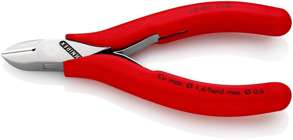 Elektronik-Seitenschneider Länge 115 mm Form 0 Facette ja Kunststoffüberzug spiegelpoliert