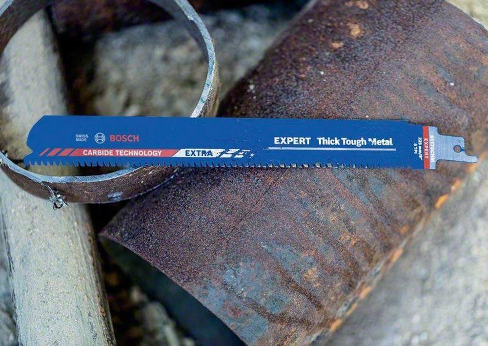 Säbelsägeblatt Expert Thick Tough Metal Länge 300 mm Breite 25 mm Zahnteilung TPI 8 3 mm S-Schaft 10 Stück / Karte