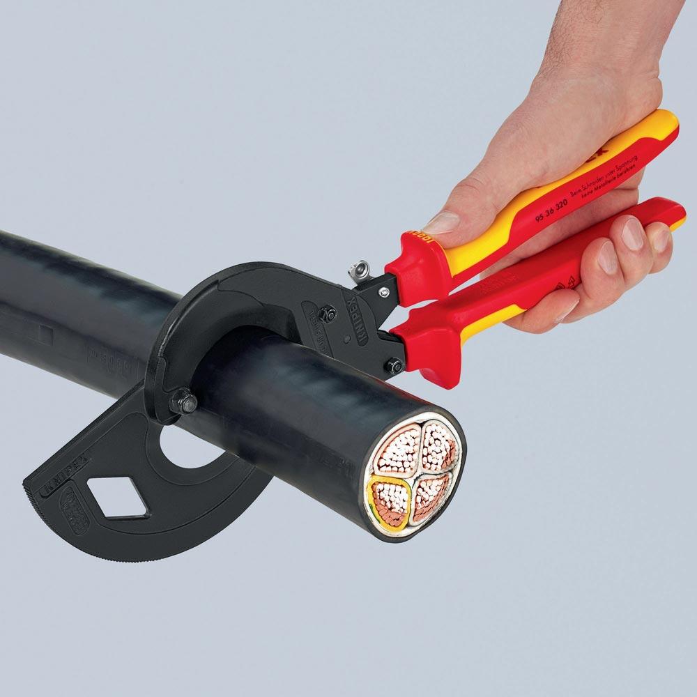 Kabelschneider Gesamtlänge 320 mm max. 60 (600 mm) mm poliert Mehrkomponenten-Hüllen VDE Kabelschneider Gesamtlänge 320 mm max. 60 (600 mm) mm poliert Mehrkomponenten-Hüllen VDE