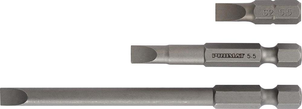 Bit für Schlitzschrauben 5,5 mm Länge 89 mm 1/4  E6,3 Schneidenstärke 1 mm