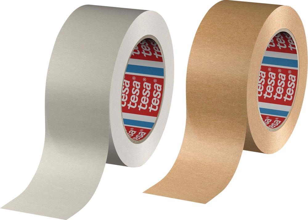 Verpackungsklebeband Papier tesapack® 4713 weiß Länge 50 m Breite 75 mm