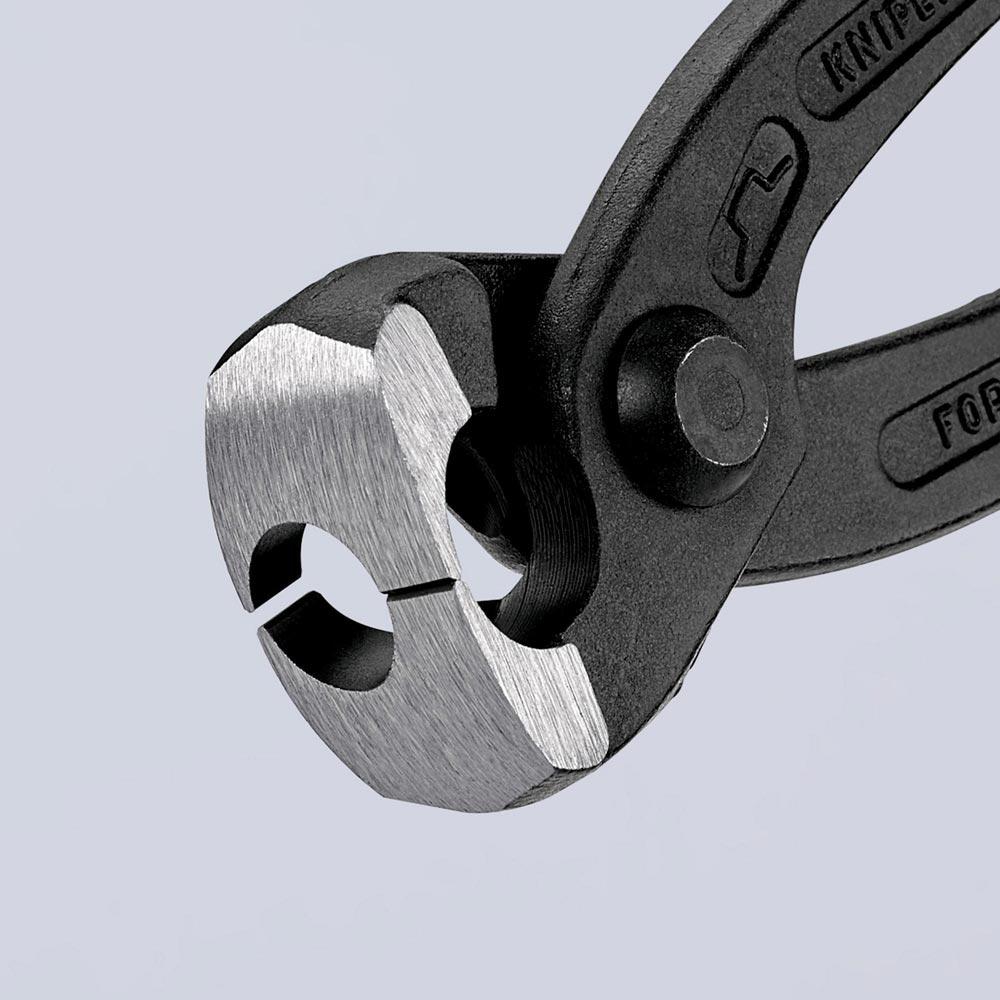 Ohrklemmenzange Gesamtlänge 220 mm Kopf schwarz atramentiert Kunststoff-Überzug seitliche Pressnase Ohrklemmenzange Gesamtlänge 220 mm Kopf schwarz atramentiert Kunststoff-Überzug seitliche Pressnase