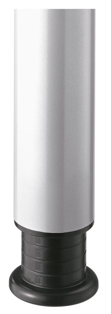 Schreibtisch, BxTxH 1200x800x685-810 mm, höhenverstellbar, 4-Fuß-Gestell, Platten-/Gestellfarbe lichtgrau/silber Schreibtisch, BxTxH 1200x800x685-810 mm, höhenverstellbar, 4-Fuß-Gestell, Platten-/Gestellfarbe lichtgrau/silber