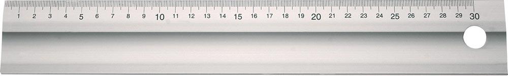 Lineal Länge 600 mm Aluminium mit Griffmulde Querschnitt 50 x 5 mm