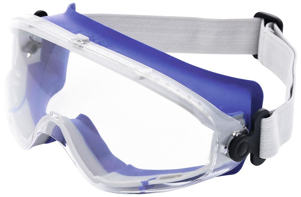 Vollsichtschutzbrille DAYLIGHT TOP EN 166 Rahmen blau, Scheibe klar Polycarbonat