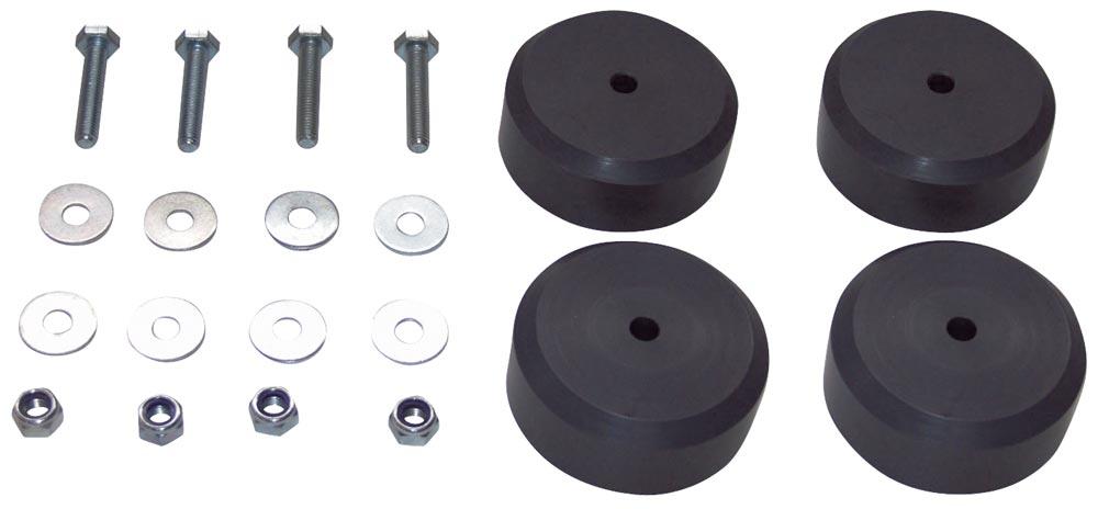 Pritschenbefestigung für Materialbox Volumen 400 l, Set mit 4 Befestigungsnocken und Befestigungsmaterial