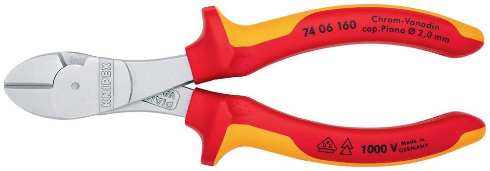 Kraftseitenschneider Länge 160 mm VDE Form 0 Mehrkomponenten-Hüllen