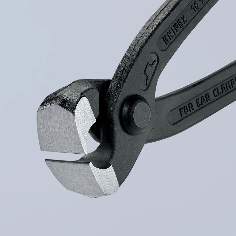 Ohrklemmenzange Gesamtlänge 220 mm Kopf schwarz atramentiert Kunststoff-Überzug Ohrklemmenzange Gesamtlänge 220 mm Kopf schwarz atramentiert Kunststoff-Überzug