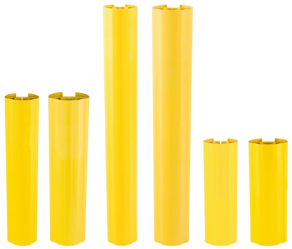 Regalanfahrschutz, Spezialkunststoff, Höhe 600 mm, für Regalbreite 75-100 mm, gelb
