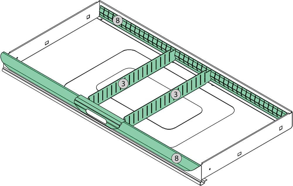 Schubladenunterteilungsmaterial 4-teilig zu 4000871047