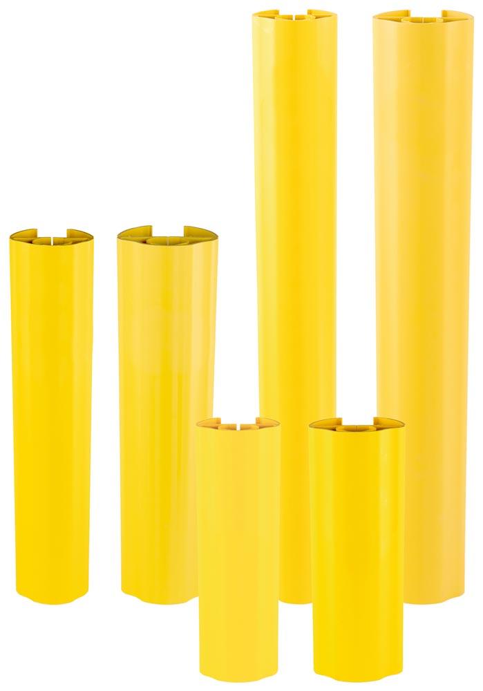 Regalanfahrschutz, Spezialkunststoff, Höhe 600 mm, für Regalbreite 75-100 mm, gelb