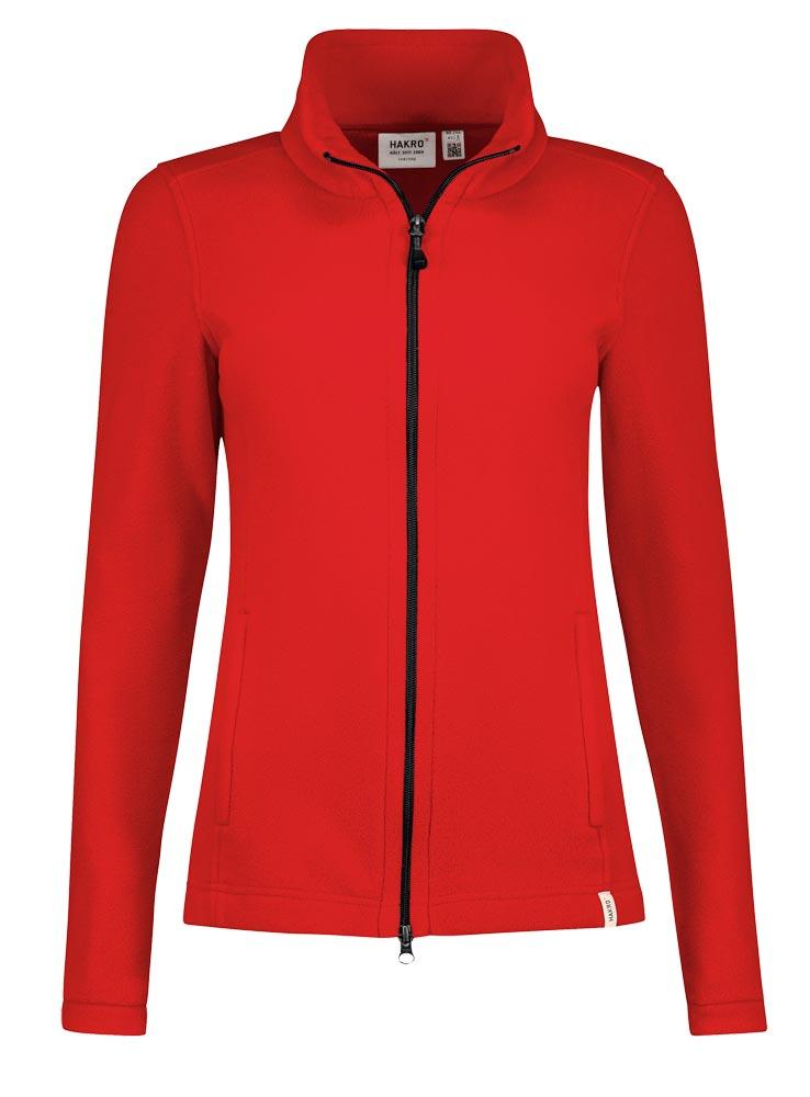 Damen Fleecejacke ECO, Farbe rot, Gr. M