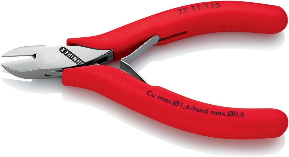 Elektronik-Seitenschneider Länge 115 mm Form 1 Facette ja Kunststoffüberzug spiegelpoliert