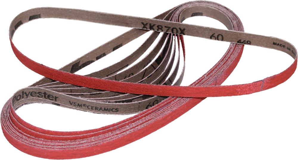 Schleifband XK870F Länge 760 mm Breite 40 mm Körnung 120 für Stahl / Titan / NE Keramikkorn