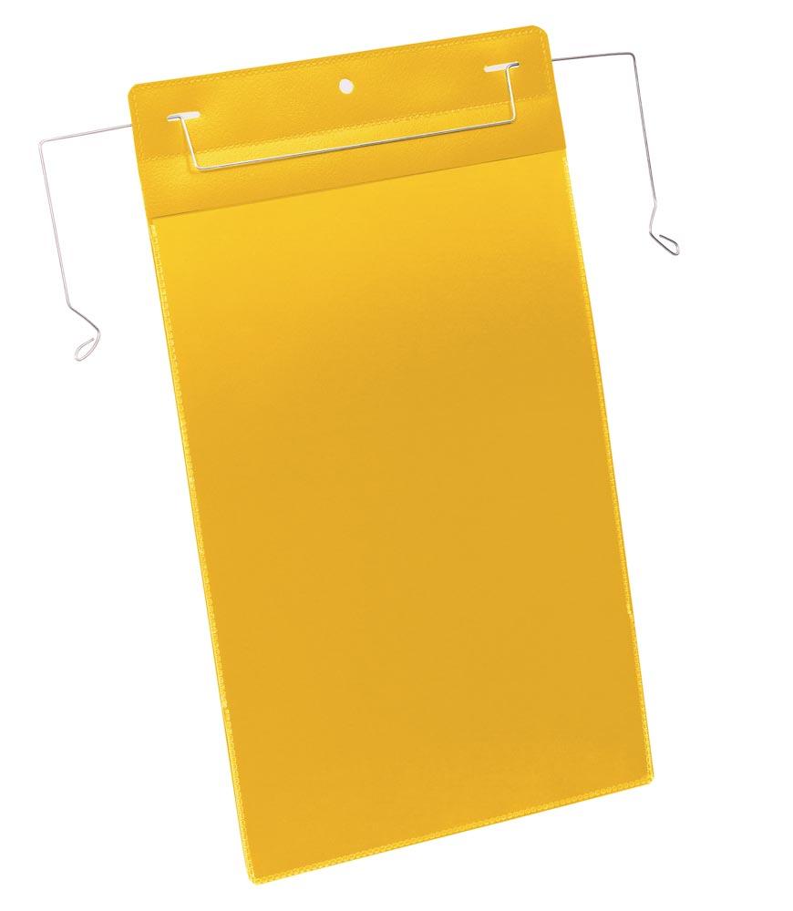 Drahtbügeltasche A4 hoch, BxH 210x297 mm, mit verzinktem, flexibler Draht zur leichten und sicheren Fixierung, VE 50 Stück