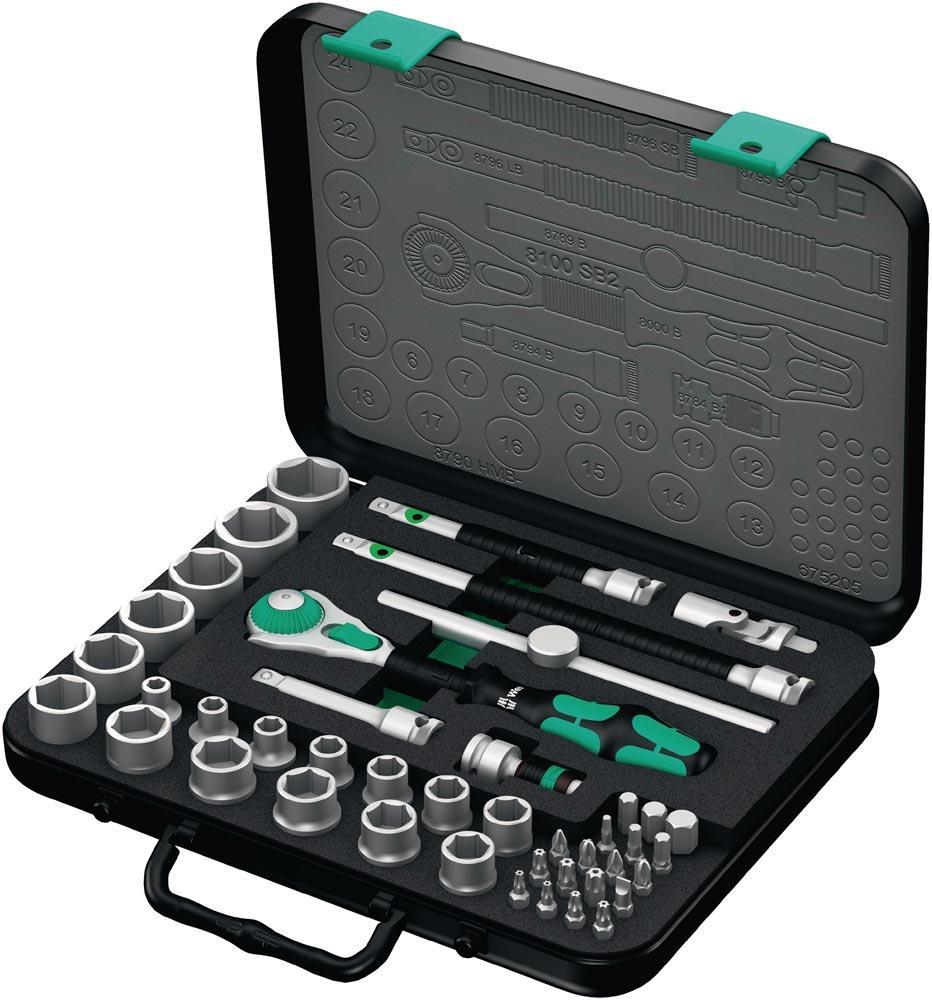 Steckschlüsselsatz 8100 SB2 Zyklop 43-teilig 3/8  Schlüsselweiten 6-24 mm Anzahl Zähne 72 6-Kant