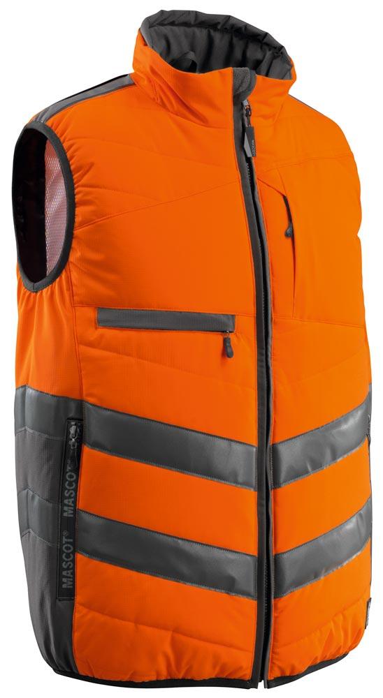Thermo-Warnschutzwesten Grimsby, Farbe HiVis orange/dunkelanth., Gr. 4XL