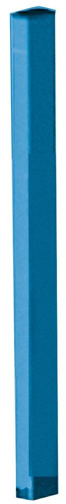 BASIC-Eck-Aufsatzpfosten, Höhe 750 mm, RAL 5012 lichtblau